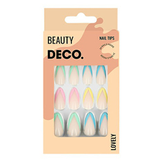 Набор накладных ногтей DECO. Lovely Bright Mood с клеевыми стикерами 48 шт