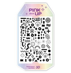Наклейки для ногтей Pink Up Decor 3D переводные тон 92 3 г