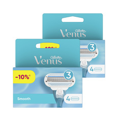 Сменные кассеты для бритвы Gillette Venus Smooth, 4+4 (8 шт.)
