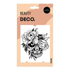 Татуировка переводная для тела DECO. Beycoz Tattoo by Miami tattoos Floral Skull