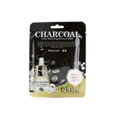 Маска Ekel Charcoal Ultra Hydrating тканевая, с экстрактом древесного угля, 25 мл