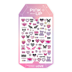 Наклейки для ногтей Pink Up Decor Love 2D переводные тон 113
