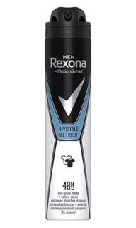 Мужской дезодорант–спрей невидимый освежающий Rexona Men invisible Ice Fresh, 200 мл