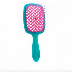Щетка для волос Janeke Superbrush малая бирюзовый фуксия