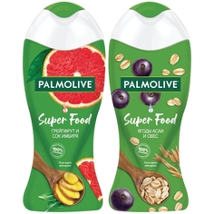 Набор Гель-кремов для душа Palmolive Super Food Грейпфрукт и Сок имбиря+Ягоды Асаи и Овес