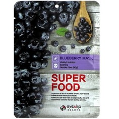 Набор, Eyenlip, Тканевая маска Super Food, с экстрактом черники, 23 мл, 5 шт.