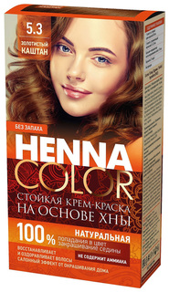 Краска для волос Фитокосметик Henna Color 5.3 Золотистый каштан 115 мл