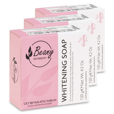 Мыло Beany натуральное турецкое Skin Whitening Soap с эффектом отбеливания 3шт х 120г