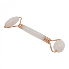 Массажер для лица и тела роликовый из розового кварца (roller massager) 14,5см No Brand