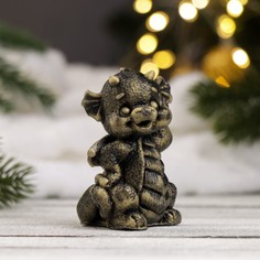 Фигурное мыло Мыльные штучки Дракоша модник черное с золотым, 60гр