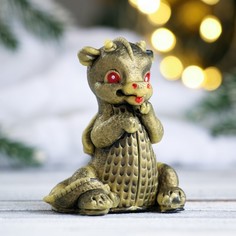 Фигурное мыло Дракончик лапы вверх черное золото, 65гр No Brand