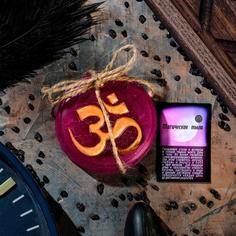 Магическое мыло "Символ ОМ для жизненного баланса" с косточкой миндаля, фиолетовое, 100гр Мыльные штучки