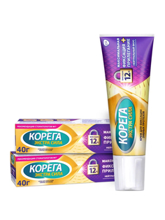 Крем для фиксации Corega Максимальная фиксация + прилегание 40 г 2 шт