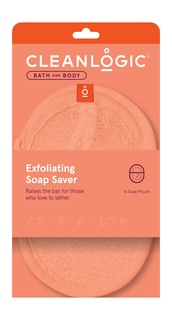 Мочалка для тела с карманом для мыла CLEANLOGIC Bath & Body Exfoliating Soap Saver, 32г