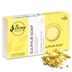 Мыло Beany твердое натуральное турецкое Sulphur Soap серное