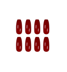 Накладные ногти Beauty 911 с клеем длинные гелевые бордовые набор 24 штуки