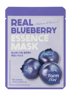 Тканевая маска для лица FarmStay Real Blueberry Essence Mask 23мл