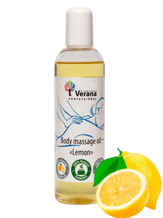 Массажное масло для тела "Лимон" Verana, натуральное 250 мл