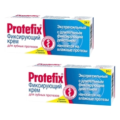 Комплект Крем для фиксации зубных протезов Protefix экстрасильный 24 г х 2 шт.