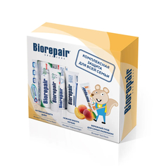 Набор зубных паст Biorepair Plus Семейный персик