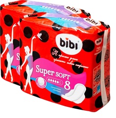 Прокладки BiBi Super Soft с крылышками, 8шт. х 2уп.