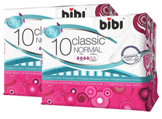 Прокладки BiBi Classic Normal Dry с крылышками, 2х10шт.