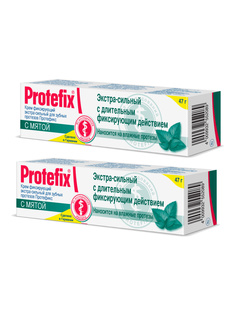Комплект Крем для фиксации зубных протезов Protefix экстра сильный с мятой 47 г х 2 шт.
