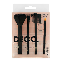 Набор мини-кистей для макияжа DECO. 4 шт