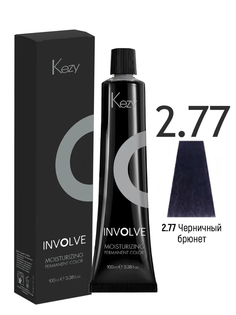 2.77 Крем-краска стойкая увлажняющая для волос, черничный брюнет / INVOLVE 100 мл Kezy