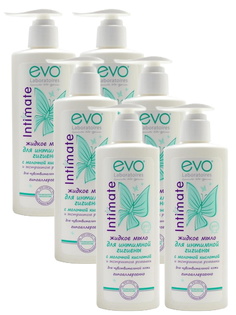 Комплект EVO Мыло жидкое для интимной гигиены для чувствительной кожи 200 мл х 6 шт.
