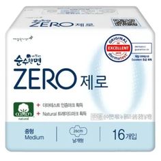 Прокладки Kleannara Soonsoohanmyeon Zero хлопковые Sanitary Pаds, Medium, 16 шт.