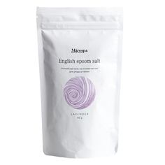 Соль для ванны English epsom salt с натуральным эфирным маслом лаванды Marespa 500 г