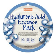 Purederm, Маска для лица Hyaluronic Acid Essence, 18 г