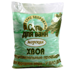 Соль для ванн морская, хвоя, 1 кг Ресурс Ф