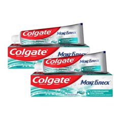 Комплект Зубная паста Colgate МАКС БЛЕСК Кристальная мята 50 мл х 2 шт.