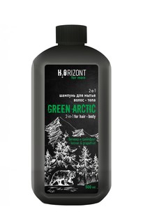 Шампунь для волос-тела 2 в 1 H2ORIZONT, GREEN ARCTIC, 500 мл х 6 шт.