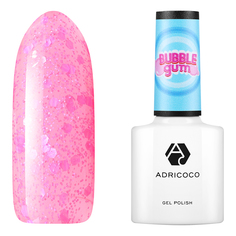 Гель-лак Adricoco Bubble gum с цветной неоновой слюдой №01 малиновый джем 8 мл
