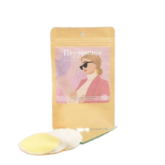 Набор хлопковых подушечек для снятия макияжа С любовью, 3 шт. No Brand