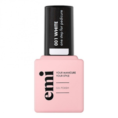 Гель-лак для ногтей E.MiLac 1 белый for pedicure 9 мл EMI