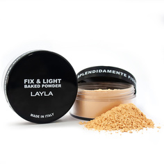 Пудра для лица Layla Cosmetics фиксирующая рассыпчатая Fix & Light Baked Powder N2 1 шт