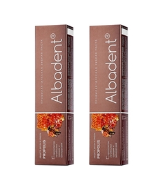 Комплект Зубная паста Альбадент Propolis с прополисом и лечебными травами 85 г х 2 шт.