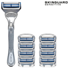 Бритвенный станок Gillette SkinGuard + 8 сменных кассет SkinGuard