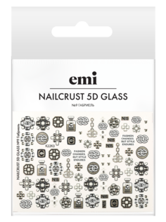 Наклейки для дизайна ногтей E.Mi Nailcrust 5D Glass №9 Габриель EMI