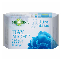 Прокладки гигиенические Melitina Ultra Basis Day Night 8 шт