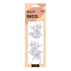 Татуировка переводная для тела DECO. Real Tattoo by Miami tattoos Graphite rose