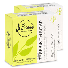 Мыло Beany натуральное турецкое Terebinth Extract Soap с сосновой живицей 2шт х 120г