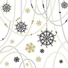 Салфетки бумажные Duni Soft Snow Necklace White трехслойные 40 х 40 см 12 шт