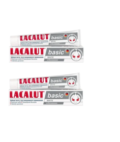Зубная паста Lacalut Basic White, 75 мл х 2 шт.