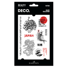 Татуировка переводная для тела DECO. Black collection by Miami tattoos Tokyo mood