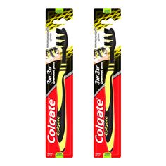 Комплект Colgate зубная щетка Зиг Заг с древесным углем средней жесткости х 2 шт